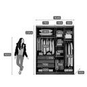 Ver imagem 3 de Guarda Roupa Casal 4 Portas e 3 Gavetas Moderni Plus Branco - Novo Horizonte