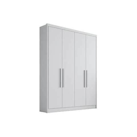 Guarda Roupa Casal 4 Portas e 3 Gavetas Moderni Plus Branco - Novo Horizonte