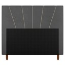 Ver imagem 2 de Cabeceira Cama Box Solteiro Dallas 90cm Veludo Cinza - Abmaza