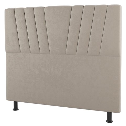 Cabeceira Cama Box Solteiro Dublin 100cm Suede Bege - Desk Design