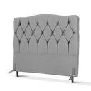 Ver imagem 1 de Cabeceira de Cama Box Viúva 128 Cm Varsóvia Suede Veludo Cinza Claro