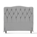 Ver imagem 2 de Cabeceira de Cama Box Viúva 128 Cm Varsóvia Suede Veludo Cinza Claro
