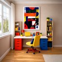 Ver imagem 3 de Quadro Canvas Abstrato Horizontal 40x30cm Mold Branca