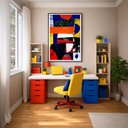 Ver imagem 1 de Quadro Canvas Abstrato Horizontal 40x30cm Mold Branca