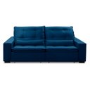 Ver imagem 4 de Sofa Retratil Reclinavel 2 Lugares 1,80m Atlantis Veludo Azul Marinho Lansofbr Lansof Brasil