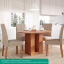 Ver imagem 6 de Mesa de Jantar Ariela 4 Lugares Redonda Tampo MDF 109x109cm Cinamomo Milani Movelaria