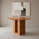 Ver imagem 3 de Mesa de Jantar Ariela 4 Lugares Redonda Tampo MDF 109x109cm Cinamomo Milani Movelaria