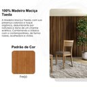 Ver imagem 7 de Kit 2 Cadeiras Rubi 8981 Madeira Maciça Taeda Estofada em Linho Marrom Milani Movelaria