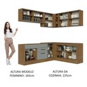 Ver mais imagens de Armário de Cozinha Completa de Canto 389cm Rustic Cinza Agata Madesa 01