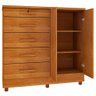 Cômoda Istambul 2 Portas 5 Gavetas Cinamomo - Tcil Móveis - 3