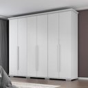 Ver imagem 6 de Guarda Roupa Casal 6 Portas 5 Gavetas Rest 273 cm Branco Absoluto Zanz