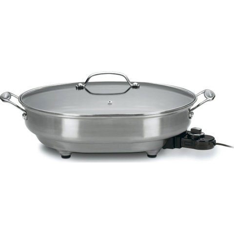 Cuisinart Skillet Elétrico Oval 1500w 18" Inox Antiaderente