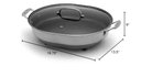 Ver imagem 3 de Cuisinart Skillet Elétrico Oval 1500w 18" Inox Antiaderente