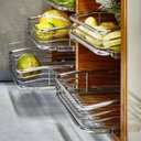 Ver imagem 2 de Gaveta 37cm Deslizante Aramada com Corrediça para Cozinha Multiuso Fruteira com Trilho para Frutas