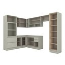Ver imagem 3 de Cozinha Completa Fineze 11 Portas 4 Gavetas com Vidro Reflecta 100% MDF Areia Hp - Henn