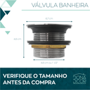 Ver imagem 3 de Ralo Banheira Jacuzzi Hidromassagem Tampa Plug Click 1 1/2