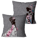 Ver imagem 1 de Kit com 2 Capas para Almofadas Decorativas Africana