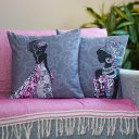 Ver imagem 2 de Kit com 2 Capas para Almofadas Decorativas Africana