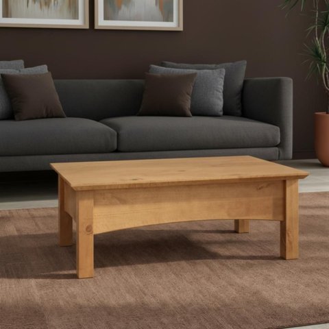 Mesa de Centro para Sala de Estar em Madeira Maciça Carvalho