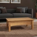 Ver imagem 1 de Mesa de Centro para Sala de Estar em Madeira Maciça Carvalho