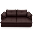 Ver imagem 3 de Sofá Retrátil para Sala de Estar 3 Lugares 215cm Riza S03 Couro Caramelo - Lyam Decor