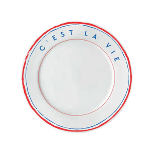 Prato Raso de Porcelana C'est La Vie - Casa Toco