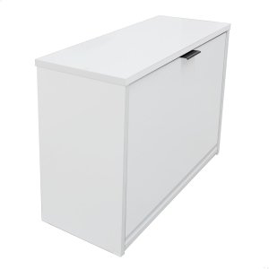 Sapateira Prateleira Suspensa Olga 610 Mm Branca Uma Porta