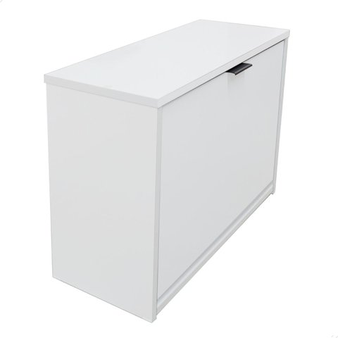 Sapateira Prateleira Suspensa Olga 610 Mm Branca Uma Porta