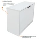 Ver imagem 4 de Sapateira Prateleira Suspensa Olga 610 Mm Branca Uma Porta