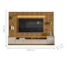 Home para TV com 2 Modulos Laterais Owen Nature Off-White - 2