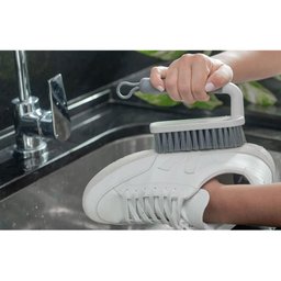 Escova para Lavar Piso Roupa Calçado Flow Bege ou Escovão Cerdas Resistentes Anatômico - 5