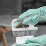 Escova para Lavar Piso Roupa Calçado Flow Bege ou Escovão Cerdas Resistentes Anatômico - 2