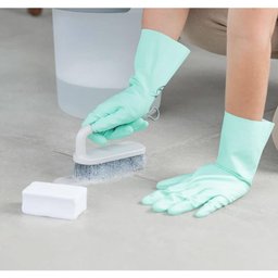 Escova para Lavar Piso Roupa Calçado Flow Bege ou Escovão Cerdas Resistentes Anatômico - 6