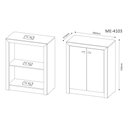 Ver imagem 4 de Conjunto de Escritório com Escrivaninha 03 pç CJ43018-083 Tecno Móbili - Tecno Móbili Nogal