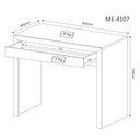 Ver imagem 3 de Conjunto de Escritório com Escrivaninha 03 pç CJ43018-083 Tecno Móbili - Tecno Móbili Nogal