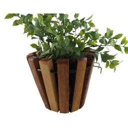 Painel de Madeira para Flores Plantas com 5 Vasos Movéis - 7