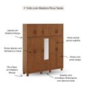 Ver imagem 4 de Guarda-Roupa 10 Portas 2 Gavetas com Espelho sem Aplique Estrutura em Madeira Cobre Marrom/Castanho