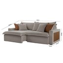 Ver imagem 5 de Sofá Dallas Veludo Dois Módulos de 90cm B15 Meu Sofá Online B026 Veludo Prata