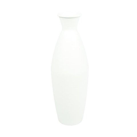 Vaso Decorativo de Metal Branco 31 Cm Lucatti