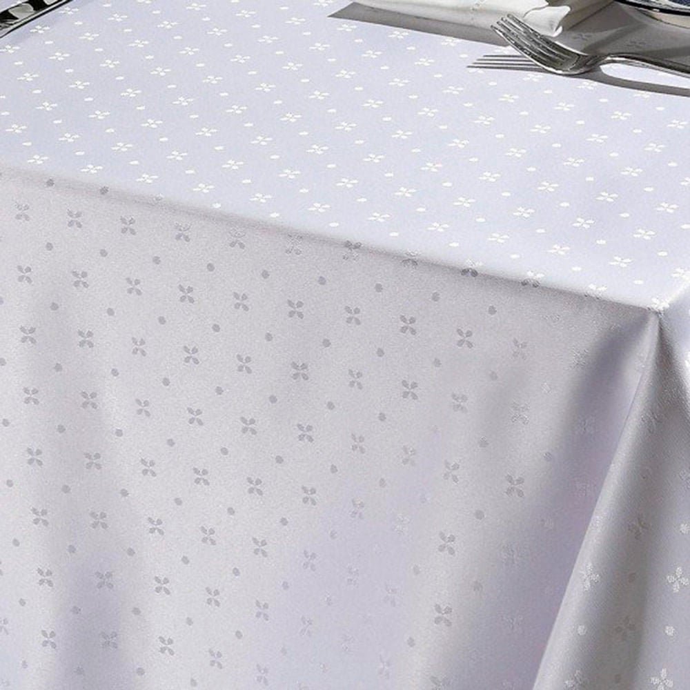 Toalha de Mesa Retangular 8 Lugares Jacquard Tj-5796 160x240cm Branca - 2