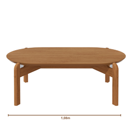 Mesa de Centro Oval para Sala de Estar e Escritório Decoração Oblonga Lizz Casa D - 7 Mesa de Centro Oval para Sala de Estar e Escritório Decoração Oblonga Lizz Casa D - 7