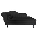 Ver imagem 3 de Recamier Decorativo Divã Amsterdã 147cm Lado Direito Couro Preto