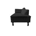 Ver imagem 5 de Recamier Decorativo Divã Amsterdã 147cm Lado Direito Couro Preto