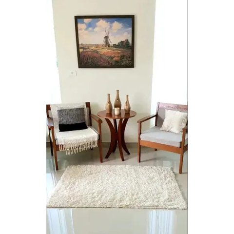 Tapete para Sala/Quarto de Algodão 1,00 x 1,50 - Cor Cru Alto