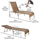 Ver imagem 3 de 4 Cadeiras + 2 Mesa + 2 Espreguiçadeiras + 1 Chaise Trama Argila
