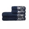 Toalha de Banho Marrocos Kit 4 Toalhas Felpa Grossa Marinho - 1