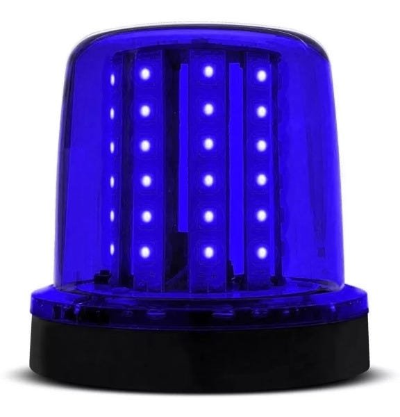 Sinalizador LED Bivolt 54 LEDs Sem Imã- Autopoli Azul 12/24V 54 LEDs