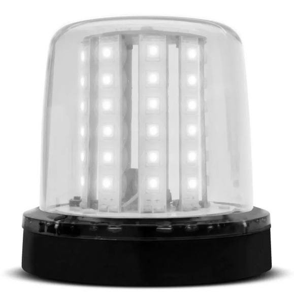 Sinalizador LED Bivolt 54 LEDs Sem Imã- Autopoli Branco 12/24V 54 LEDs