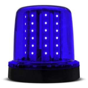 Sinalizador LED Azul 24V 128 LEDs Sem Imã AP983 - Autopoli