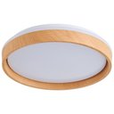 Ver imagem 1 de Plafon de Sobrepor Redondo Estilo Madeira 38,5cm Led 20w 3 em 1 Bivolt 16121-pl